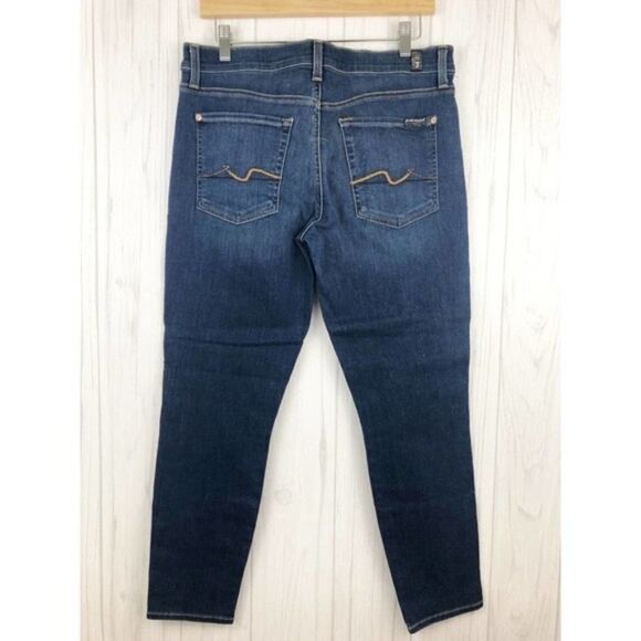 7FAM Gwenevere Distressed Skinny Ankle Jeans NWT  - Picture 7 of 7